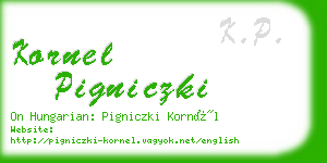 kornel pigniczki business card